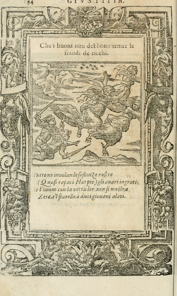 An illustration from Diverse imprese accommodate a diuerse moralità : con versi che i loro significati dichiarano insieme con molte altre nella lingua italiana non piu tradotte, 1564, leaf 37