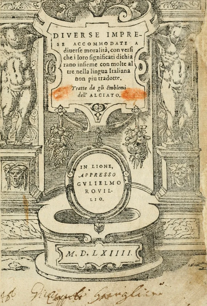 An illustration from Diverse imprese accommodate a diuerse moralità : con versi che i loro significati dichiarano insieme con molte altre nella lingua italiana non piu tradotte, 1564, leaf 4