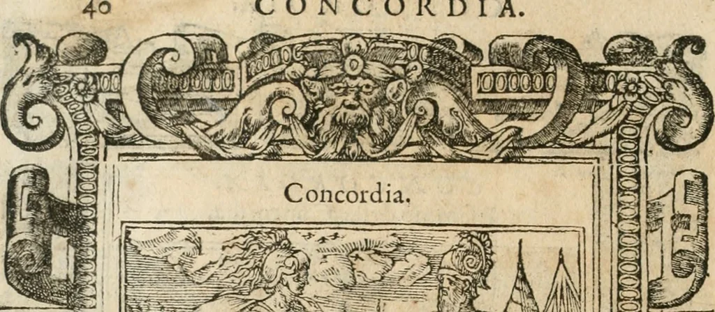 An illustration from Diverse imprese accommodate a diuerse moralità : con versi che i loro significati dichiarano insieme con molte altre nella lingua italiana non piu tradotte, 1564, leaf 43