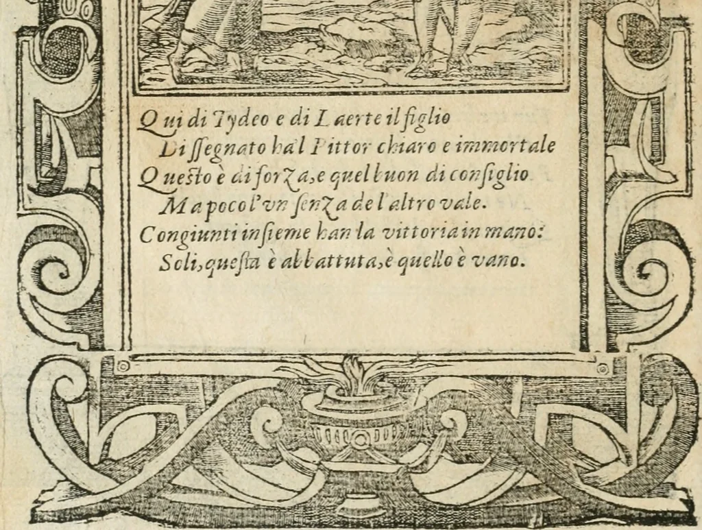 An illustration from Diverse imprese accommodate a diuerse moralità : con versi che i loro significati dichiarano insieme con molte altre nella lingua italiana non piu tradotte, 1564, leaf 45