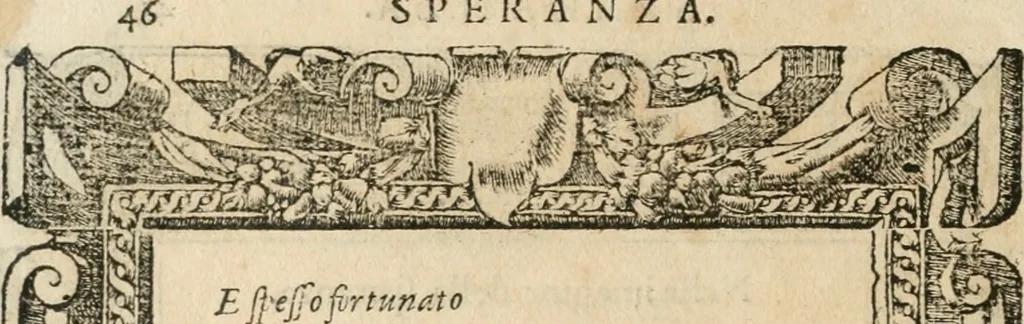 An illustration from Diverse imprese accommodate a diuerse moralità : con versi che i loro significati dichiarano insieme con molte altre nella lingua italiana non piu tradotte, 1564, leaf 49