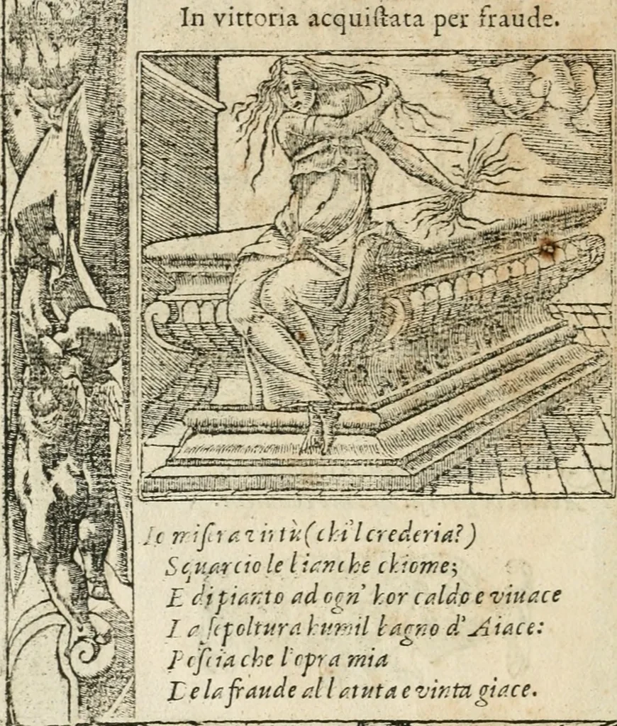 An illustration from Diverse imprese accommodate a diuerse moralità : con versi che i loro significati dichiarano insieme con molte altre nella lingua italiana non piu tradotte, 1564, leaf 53