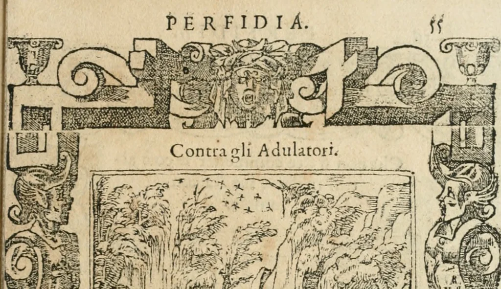 An illustration from Diverse imprese accommodate a diuerse moralità : con versi che i loro significati dichiarano insieme con molte altre nella lingua italiana non piu tradotte, 1564, leaf 58