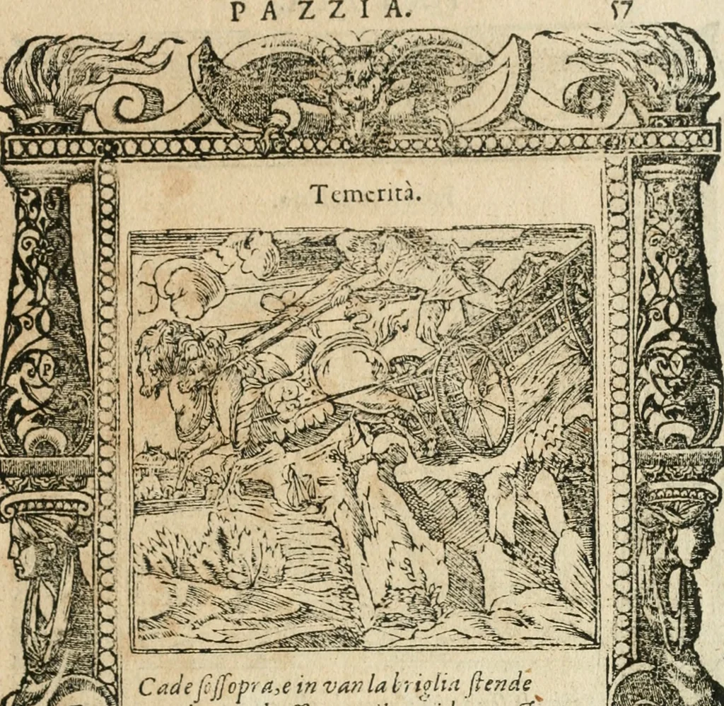 An illustration from Diverse imprese accommodate a diuerse moralità : con versi che i loro significati dichiarano insieme con molte altre nella lingua italiana non piu tradotte, 1564, leaf 60