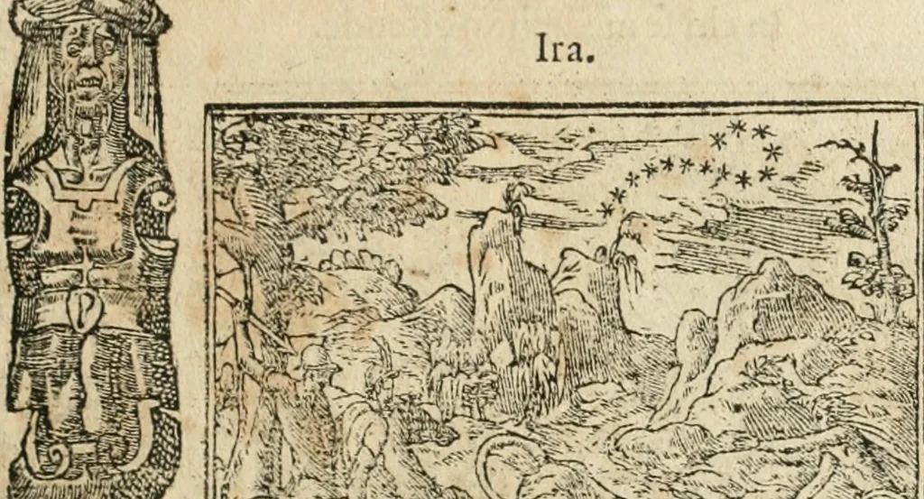 An illustration from Diverse imprese accommodate a diuerse moralità : con versi che i loro significati dichiarano insieme con molte altre nella lingua italiana non piu tradotte, 1564, leaf 66
