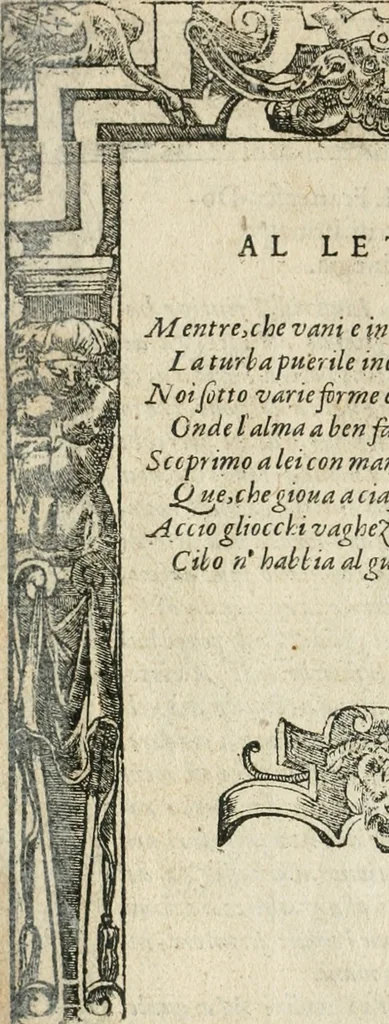 An illustration from Diverse imprese accommodate a diuerse moralità : con versi che i loro significati dichiarano insieme con molte altre nella lingua italiana non piu tradotte, 1564, leaf 7