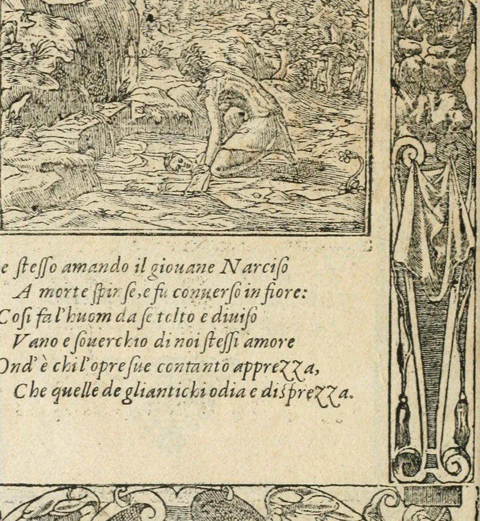 An illustration from Diverse imprese accommodate a diuerse moralità : con versi che i loro significati dichiarano insieme con molte altre nella lingua italiana non piu tradotte, 1564, leaf 71
