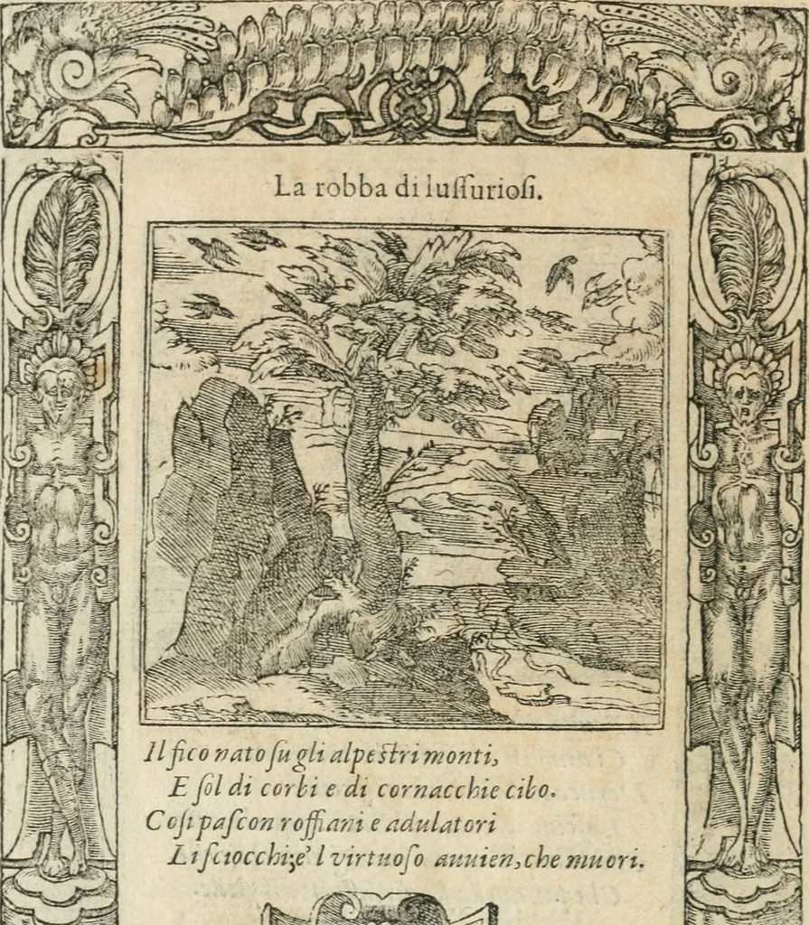An illustration from Diverse imprese accommodate a diuerse moralità : con versi che i loro significati dichiarano insieme con molte altre nella lingua italiana non piu tradotte, 1564, leaf 75