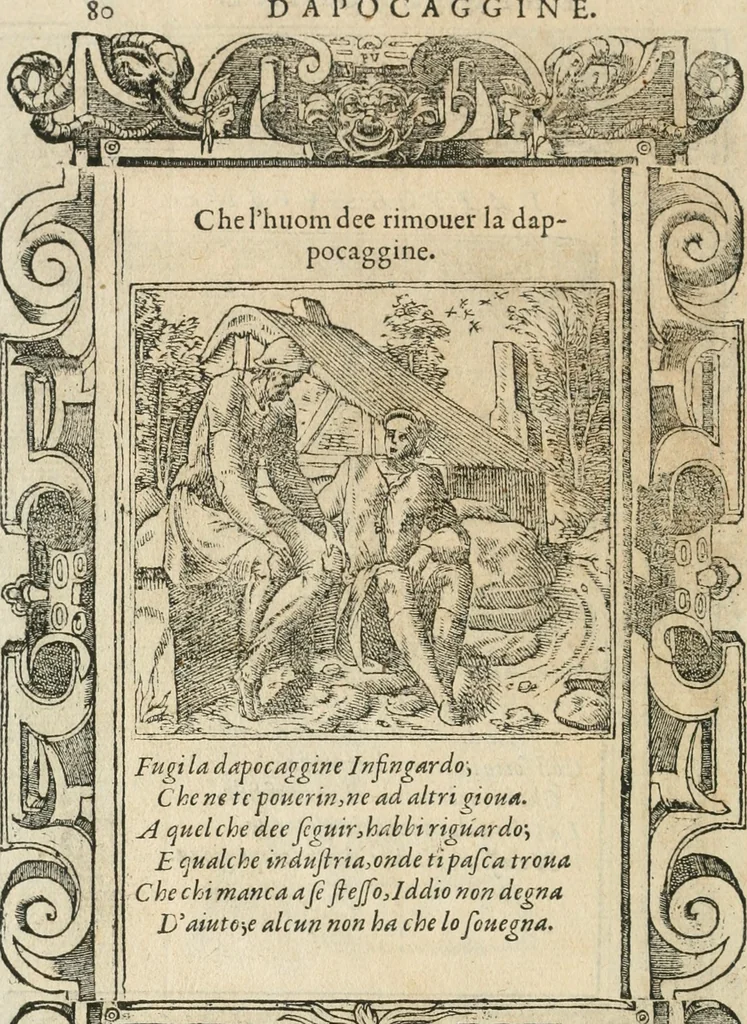 An illustration from Diverse imprese accommodate a diuerse moralità : con versi che i loro significati dichiarano insieme con molte altre nella lingua italiana non piu tradotte, 1564, leaf 83