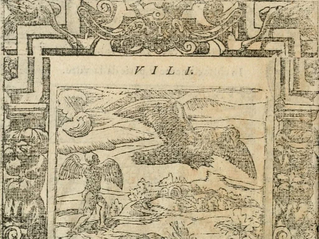 An illustration from Diverse imprese accommodate a diuerse moralità : con versi che i loro significati dichiarano insieme con molte altre nella lingua italiana non piu tradotte, 1564, leaf 85