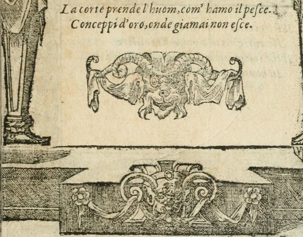 An illustration from Diverse imprese accommodate a diuerse moralità : con versi che i loro significati dichiarano insieme con molte altre nella lingua italiana non piu tradotte, 1564, leaf 88