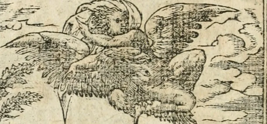 An illustration from Diverse imprese accommodate a diuerse moralità : con versi che i loro significati dichiarano insieme con molte altre nella lingua italiana non piu tradotte, 1564, leaf 9