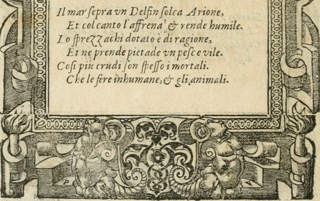 An illustration from Diverse imprese accommodate a diuerse moralità : con versi che i loro significati dichiarano insieme con molte altre nella lingua italiana non piu tradotte, 1564, leaf 91