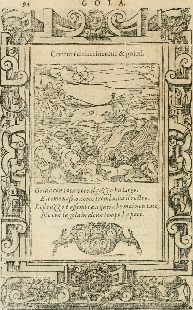 An illustration from Diverse imprese accommodate a diuerse moralità : con versi che i loro significati dichiarano insieme con molte altre nella lingua italiana non piu tradotte, 1564, leaf 97