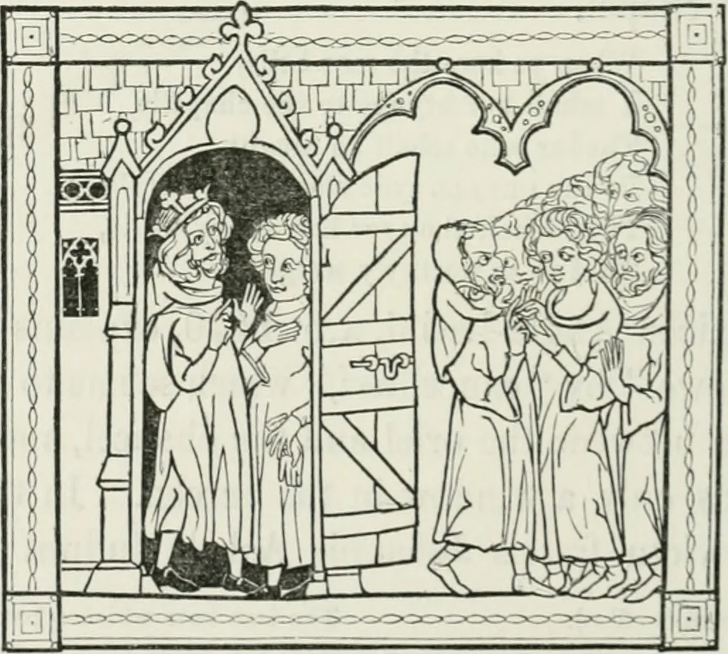 An illustration from Some account of domestic architecture in England from Edward I to Richard II, with notices of foreign examples and numerous illustrations of existing remains from original drawings, 1882, leaf 141
