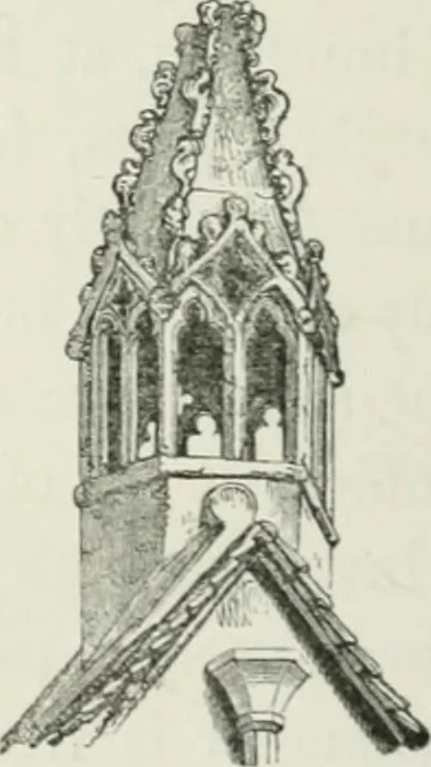 An illustration from Some account of domestic architecture in England from Edward I to Richard II, with notices of foreign examples and numerous illustrations of existing remains from original drawings, 1882, leaf 145