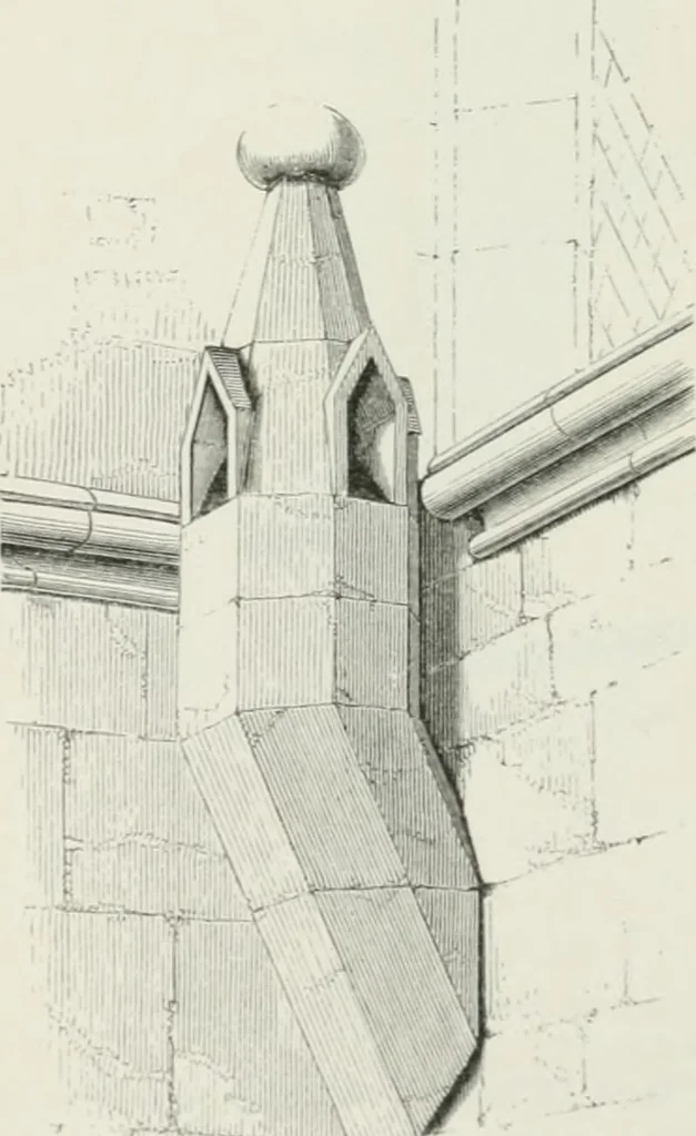 An illustration from Some account of domestic architecture in England from Edward I to Richard II, with notices of foreign examples and numerous illustrations of existing remains from original drawings, 1882, leaf 153