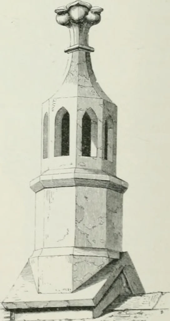 An illustration from Some account of domestic architecture in England from Edward I to Richard II, with notices of foreign examples and numerous illustrations of existing remains from original drawings, 1882, leaf 153