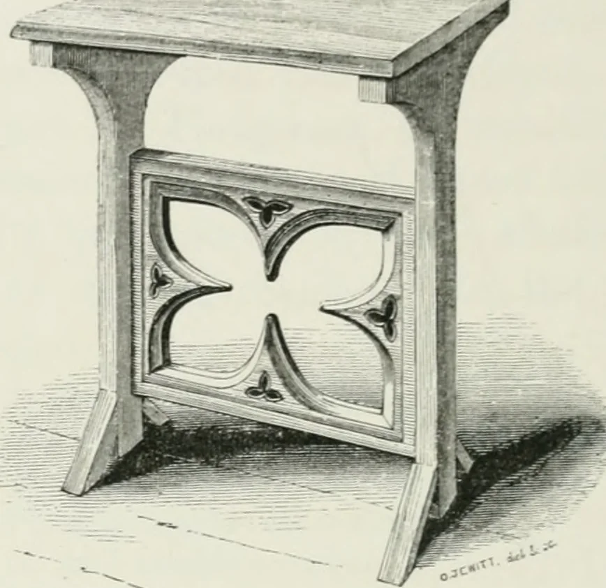An illustration from Some account of domestic architecture in England from Edward I to Richard II, with notices of foreign examples and numerous illustrations of existing remains from original drawings, 1882, leaf 157
