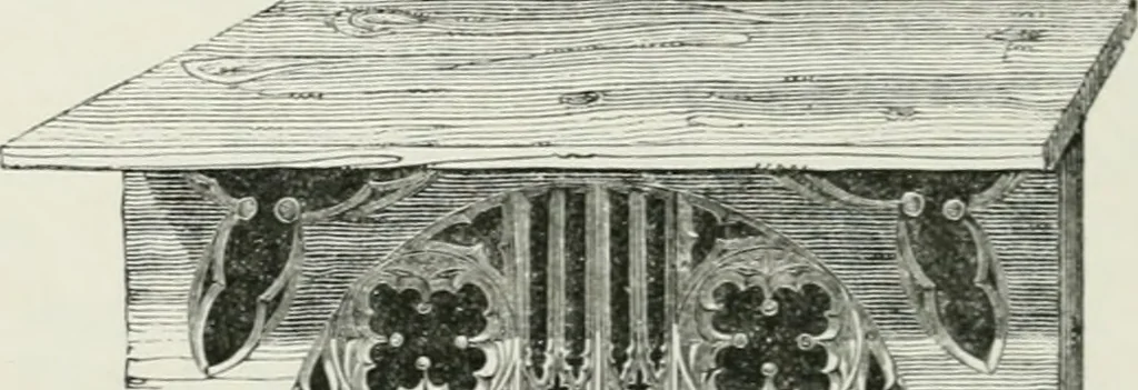 An illustration from Some account of domestic architecture in England from Edward I to Richard II, with notices of foreign examples and numerous illustrations of existing remains from original drawings, 1882, leaf 157