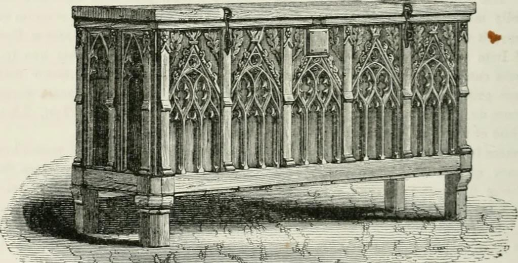 An illustration from Some account of domestic architecture in England from Edward I to Richard II, with notices of foreign examples and numerous illustrations of existing remains from original drawings, 1882, leaf 179