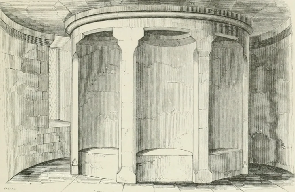 An illustration from Some account of domestic architecture in England from Edward I to Richard II, with notices of foreign examples and numerous illustrations of existing remains from original drawings, 1882, leaf 184