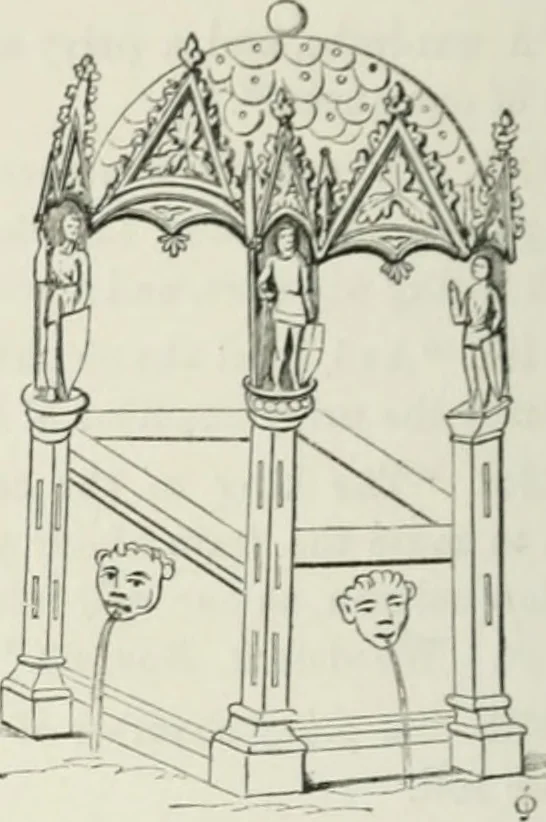 An illustration from Some account of domestic architecture in England from Edward I to Richard II, with notices of foreign examples and numerous illustrations of existing remains from original drawings, 1882, leaf 187