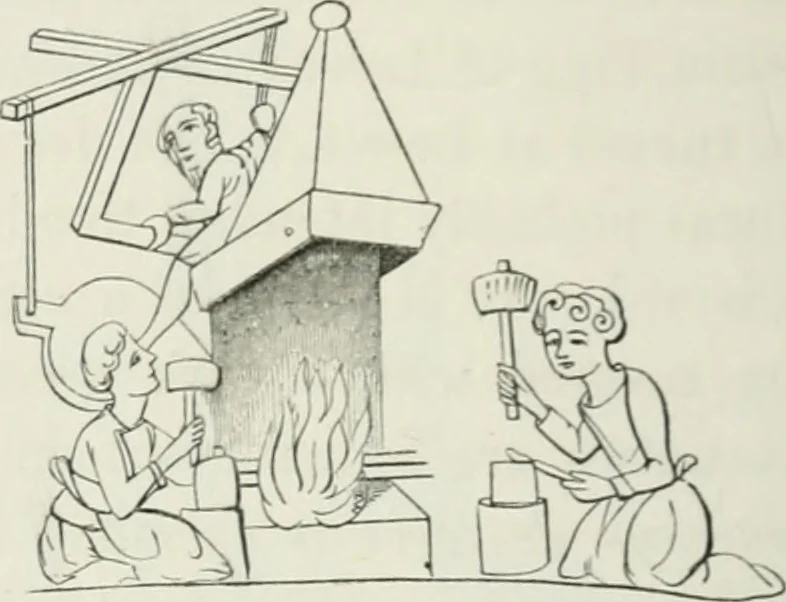 An illustration from Some account of domestic architecture in England from Edward I to Richard II, with notices of foreign examples and numerous illustrations of existing remains from original drawings, 1882, leaf 209