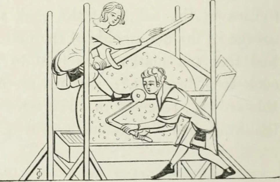 An illustration from Some account of domestic architecture in England from Edward I to Richard II, with notices of foreign examples and numerous illustrations of existing remains from original drawings, 1882, leaf 209