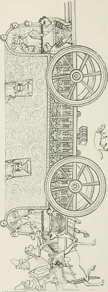 An illustration from Some account of domestic architecture in England from Edward I to Richard II, with notices of foreign examples and numerous illustrations of existing remains from original drawings, 1882, leaf 223