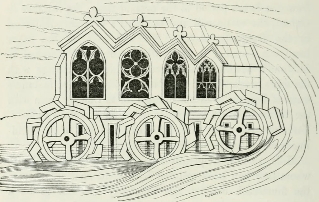 An illustration from Some account of domestic architecture in England from Edward I to Richard II, with notices of foreign examples and numerous illustrations of existing remains from original drawings, 1882, leaf 233