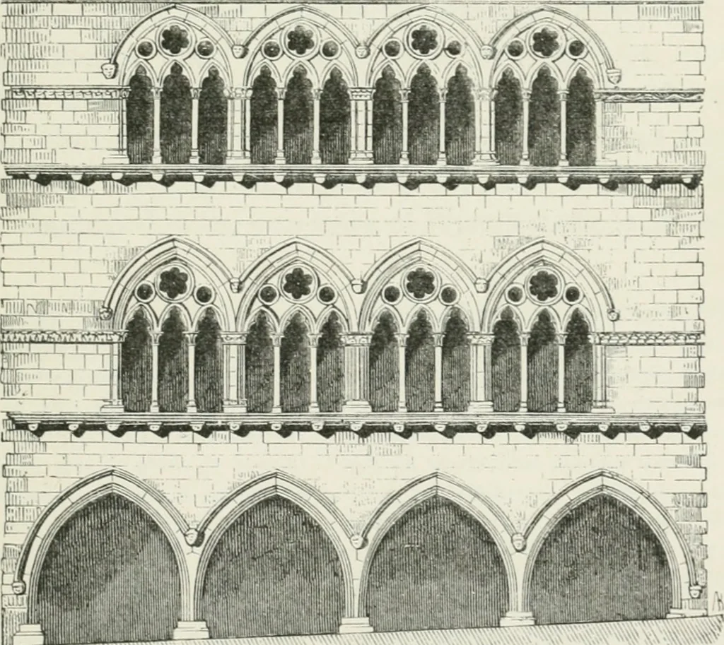 An illustration from Some account of domestic architecture in England from Edward I to Richard II, with notices of foreign examples and numerous illustrations of existing remains from original drawings, 1882, leaf 248