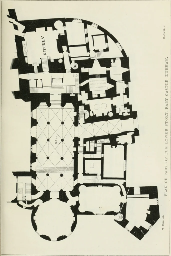 An illustration from Some account of domestic architecture in England from Edward I to Richard II, with notices of foreign examples and numerous illustrations of existing remains from original drawings, 1882, leaf 326