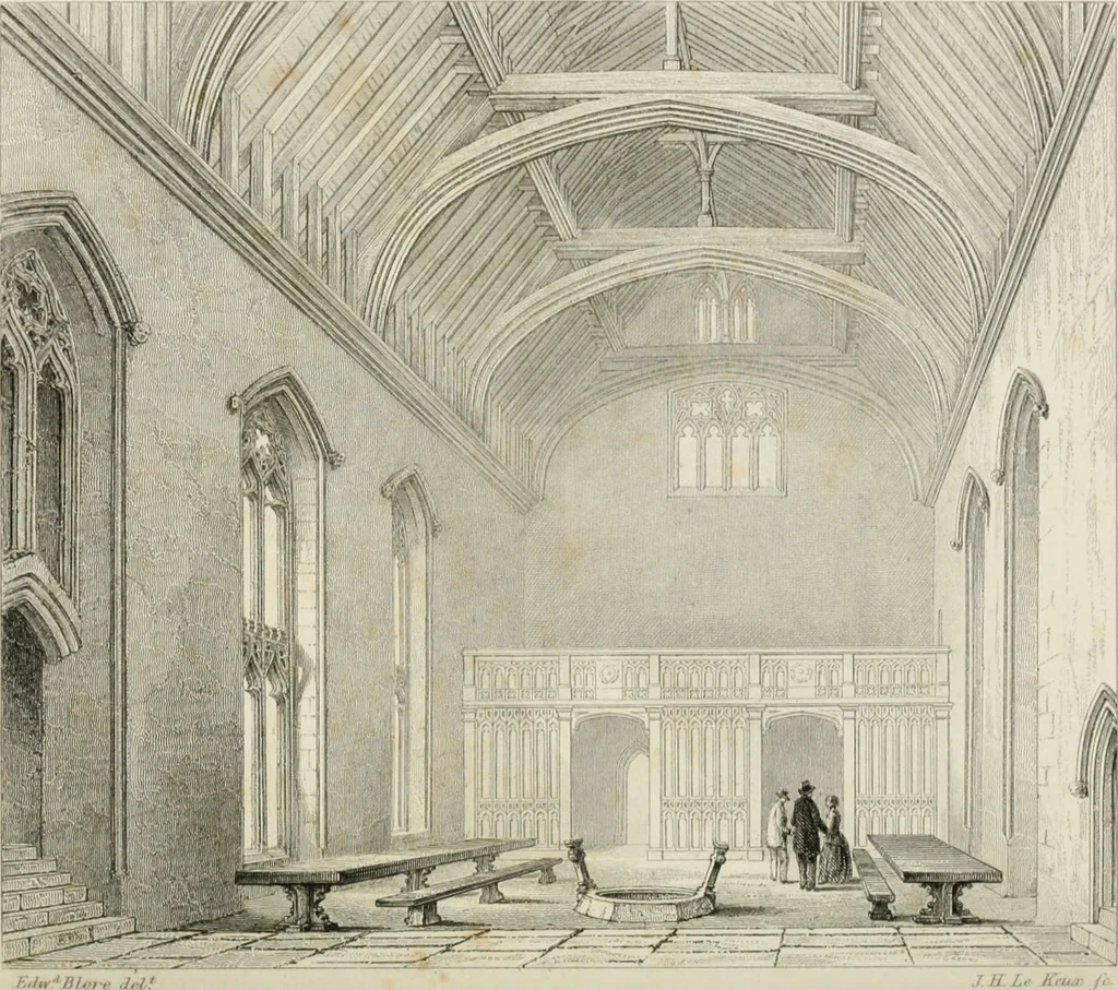 An illustration from Some account of domestic architecture in England from Edward I to Richard II, with notices of foreign examples and numerous illustrations of existing remains from original drawings, 1882, leaf 34