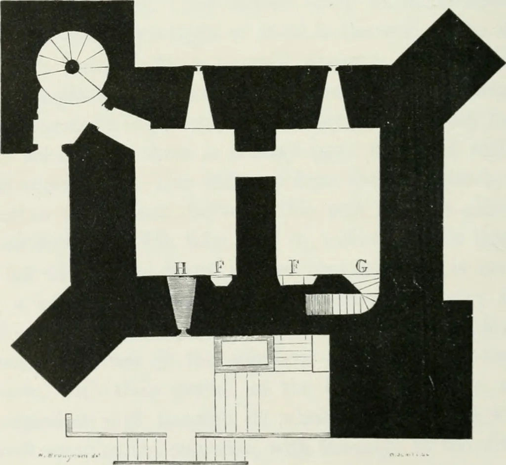 An illustration from Some account of domestic architecture in England from Edward I to Richard II, with notices of foreign examples and numerous illustrations of existing remains from original drawings, 1882, leaf 341