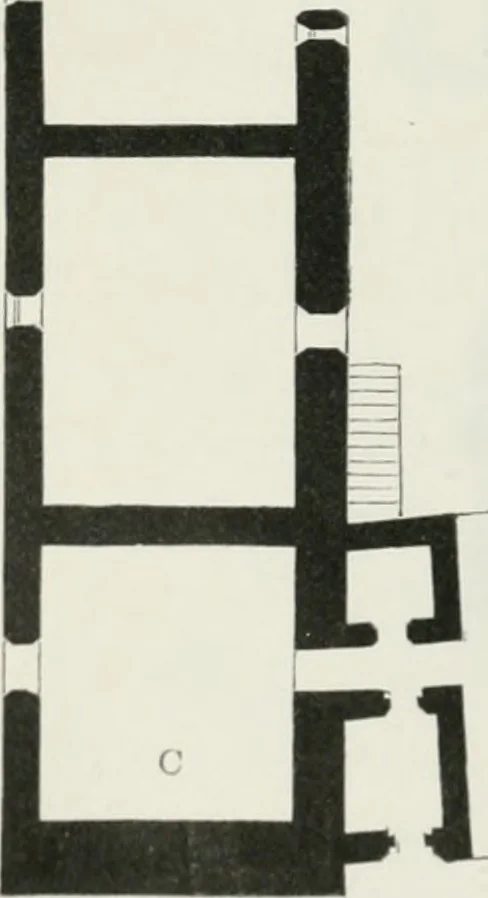 An illustration from Some account of domestic architecture in England from Edward I to Richard II, with notices of foreign examples and numerous illustrations of existing remains from original drawings, 1882, leaf 349