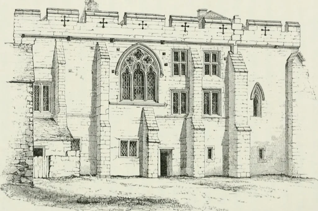 An illustration from Some account of domestic architecture in England from Edward I to Richard II, with notices of foreign examples and numerous illustrations of existing remains from original drawings, 1882, leaf 375