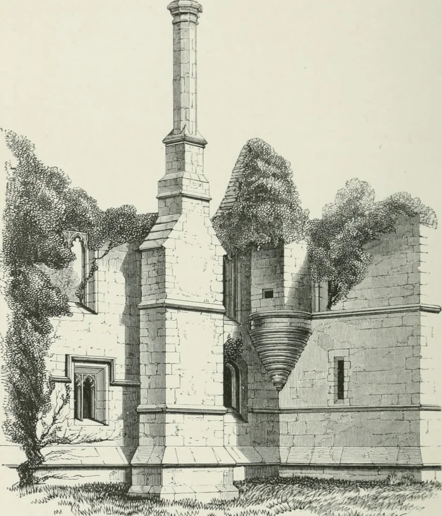 An illustration from Some account of domestic architecture in England from Edward I to Richard II, with notices of foreign examples and numerous illustrations of existing remains from original drawings, 1882, leaf 387