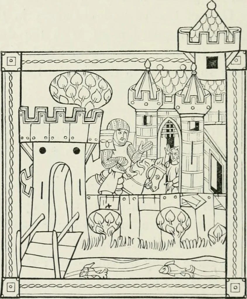 An illustration from Some account of domestic architecture in England from Edward I to Richard II, with notices of foreign examples and numerous illustrations of existing remains from original drawings, 1882, leaf 41