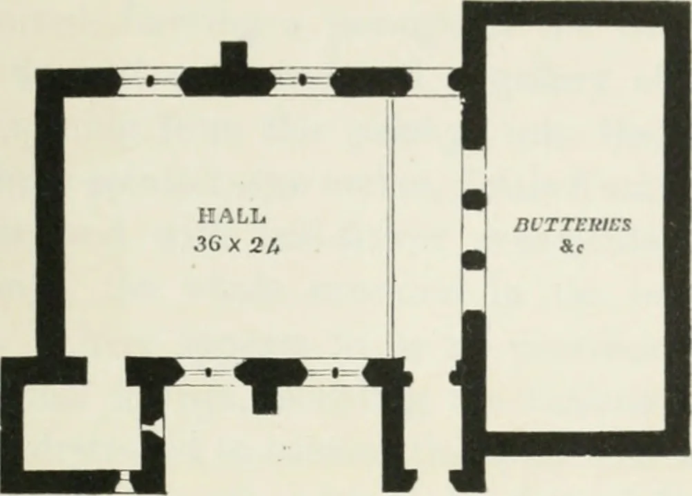An illustration from Some account of domestic architecture in England from Edward I to Richard II, with notices of foreign examples and numerous illustrations of existing remains from original drawings, 1882, leaf 414