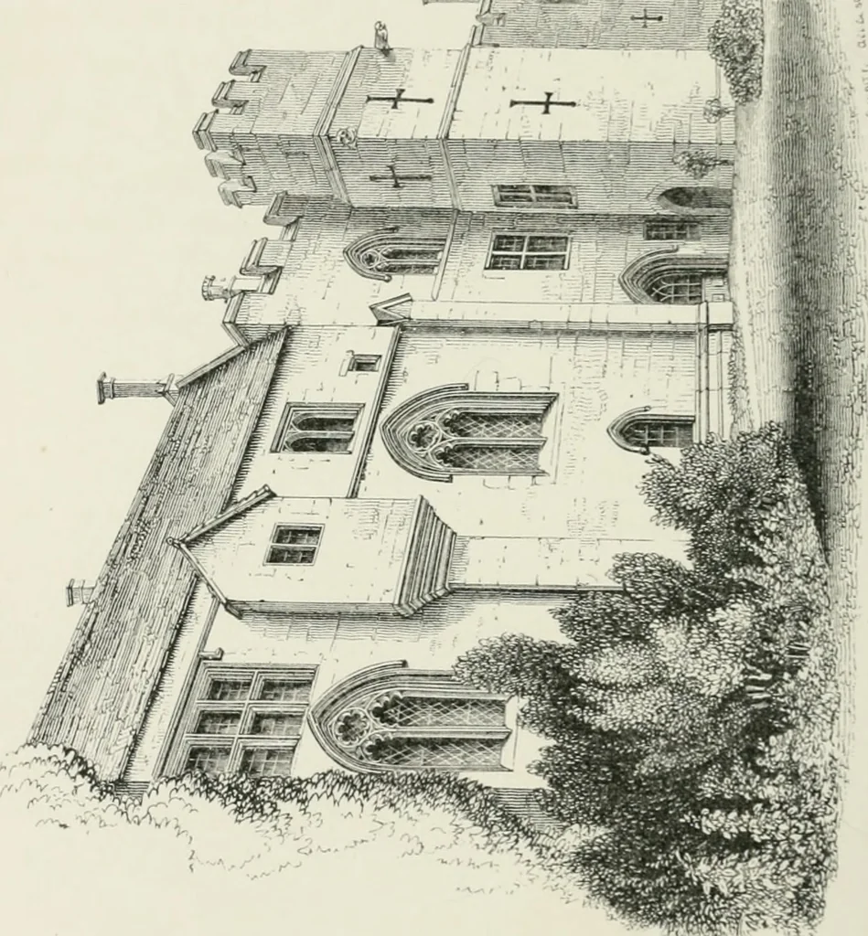 An illustration from Some account of domestic architecture in England from Edward I to Richard II, with notices of foreign examples and numerous illustrations of existing remains from original drawings, 1882, leaf 427