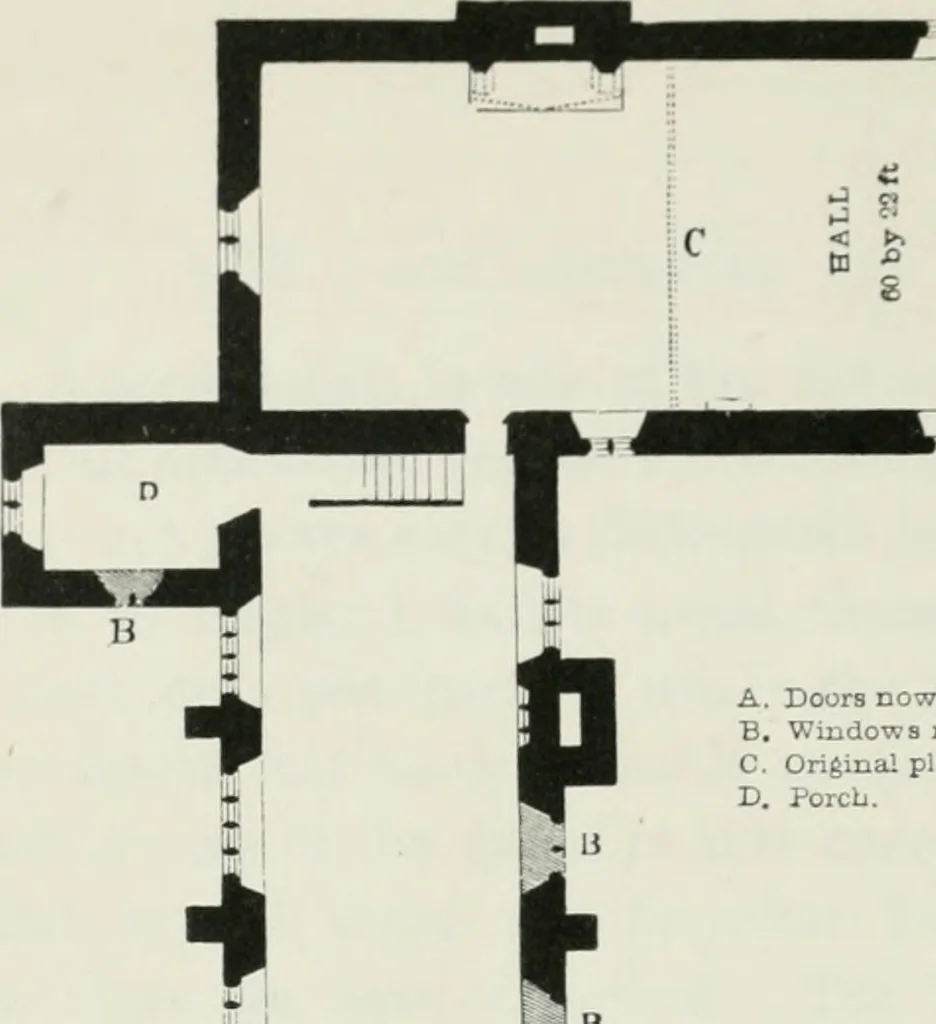 An illustration from Some account of domestic architecture in England from Edward I to Richard II, with notices of foreign examples and numerous illustrations of existing remains from original drawings, 1882, leaf 485