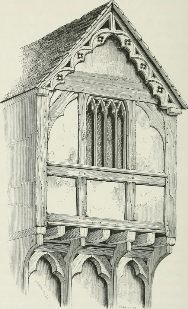 An illustration from Some account of domestic architecture in England from Edward I to Richard II, with notices of foreign examples and numerous illustrations of existing remains from original drawings, 1882, leaf 507