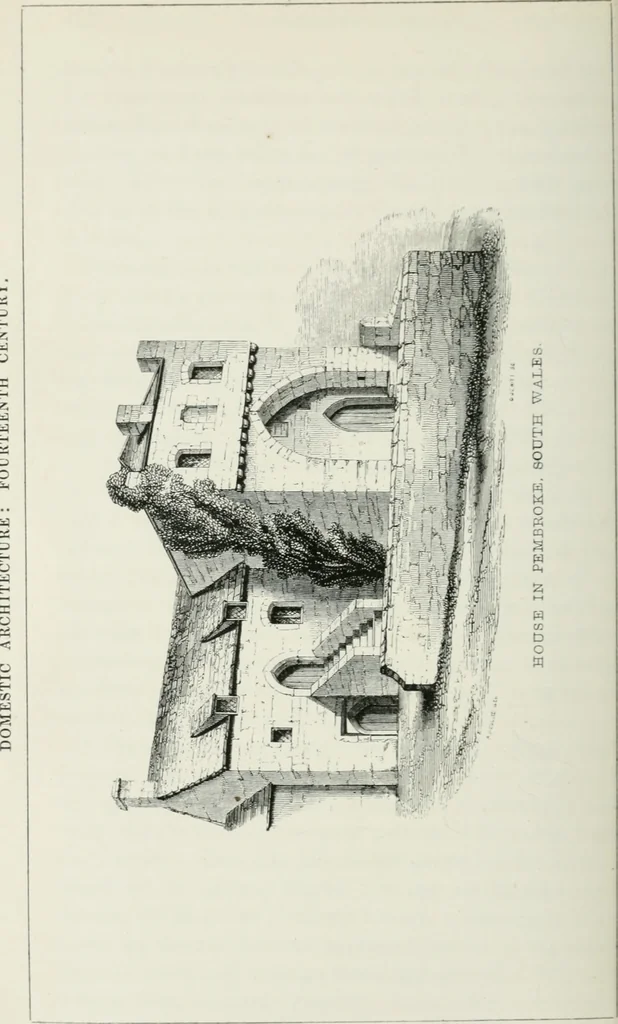 An illustration from Some account of domestic architecture in England from Edward I to Richard II, with notices of foreign examples and numerous illustrations of existing remains from original drawings, 1882, leaf 525