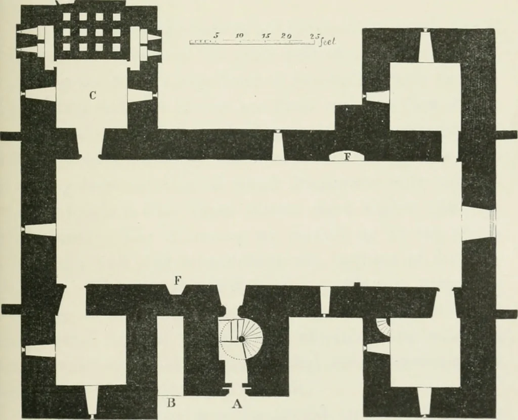 An illustration from Some account of domestic architecture in England from Edward I to Richard II, with notices of foreign examples and numerous illustrations of existing remains from original drawings, 1882, leaf 538
