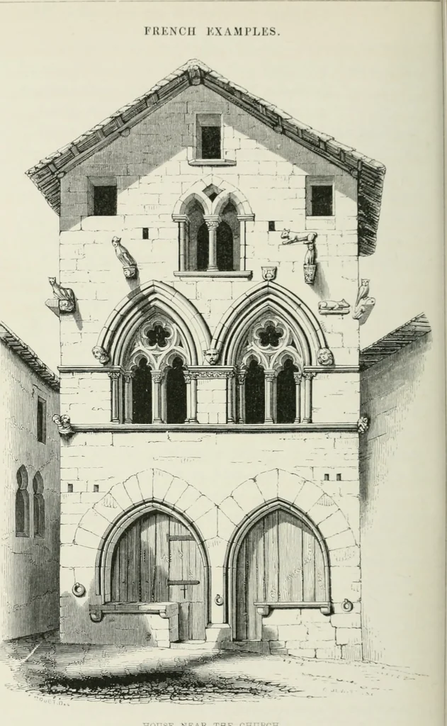 An illustration from Some account of domestic architecture in England from Edward I to Richard II, with notices of foreign examples and numerous illustrations of existing remains from original drawings, 1882, leaf 545