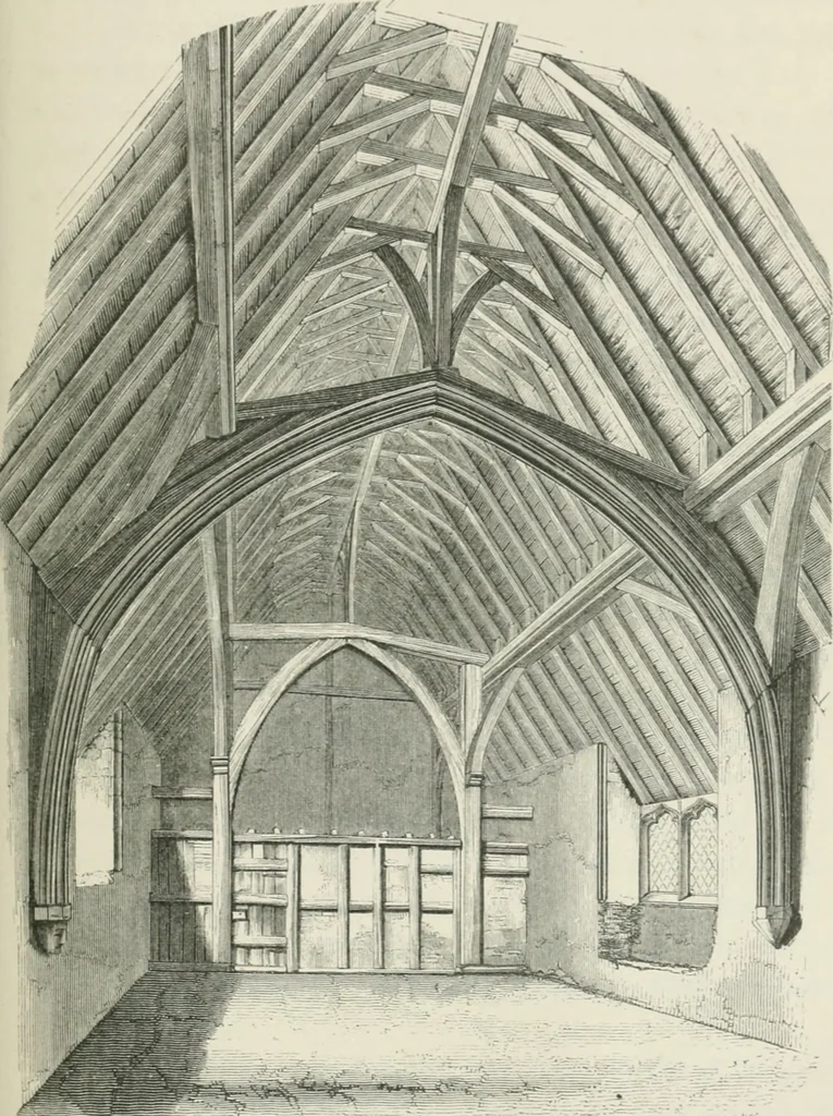 An illustration from Some account of domestic architecture in England from Edward I to Richard II, with notices of foreign examples and numerous illustrations of existing remains from original drawings, 1882, leaf 68