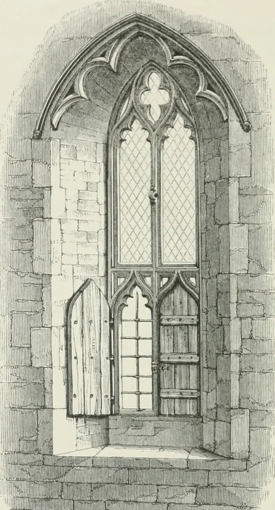 An illustration from Some account of domestic architecture in England from Edward I to Richard II, with notices of foreign examples and numerous illustrations of existing remains from original drawings, 1882, leaf 77