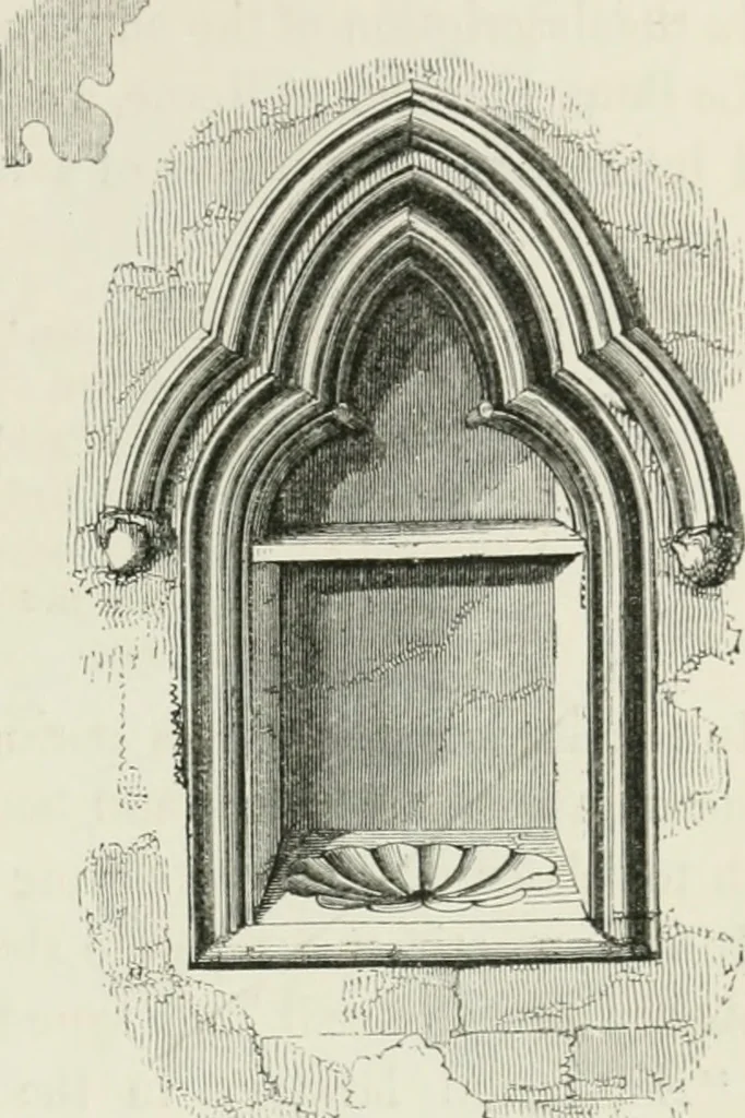 An illustration from Some account of domestic architecture in England from Edward I to Richard II, with notices of foreign examples and numerous illustrations of existing remains from original drawings, 1882, leaf 94