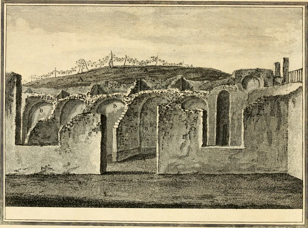 An illustration from Account of the discoveries at Pompeii : communicated to the Society of Antiquaries of London, 1777, leaf 22